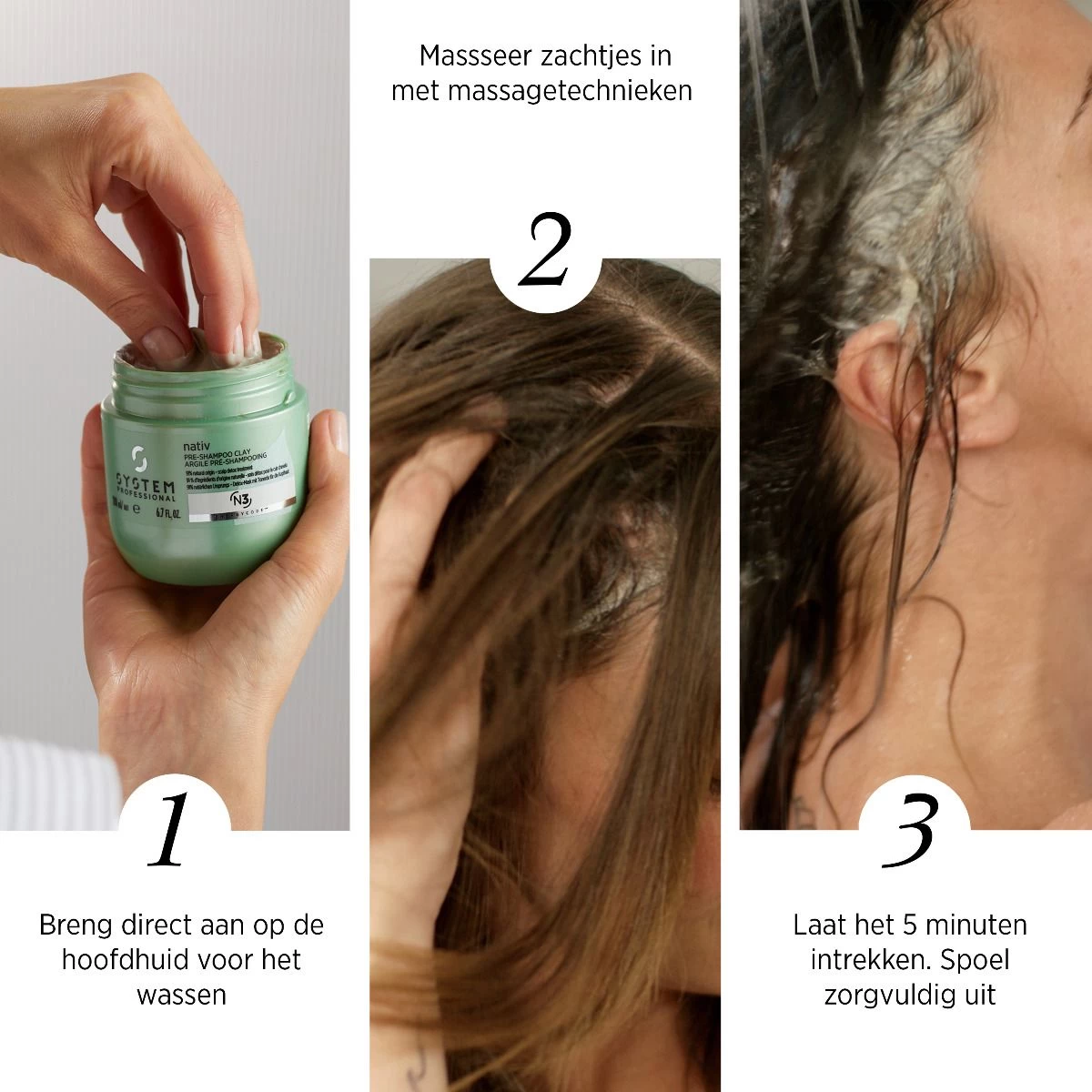 System Professional Nativ Pre-Shampoo Clay 200ml - Afbeelding 4